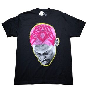 Rodman Apparel Graphic Tee Mens Large Black NEW Dennis Rodman Bad Boy Shirt